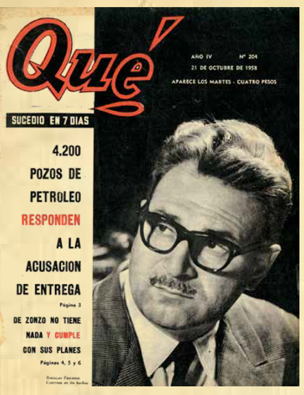 Rogelio Frigerio en tapa de "Qué"