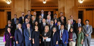 El Jefe de Gobierno Horacio Rodríguez Larreta junto a los alcaldes de diferentes ciudades del mundo en la gala del Teatro Colón / GCBA